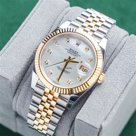 41mm rolex date just two tone|rolex datejust 41 smooth bezel.